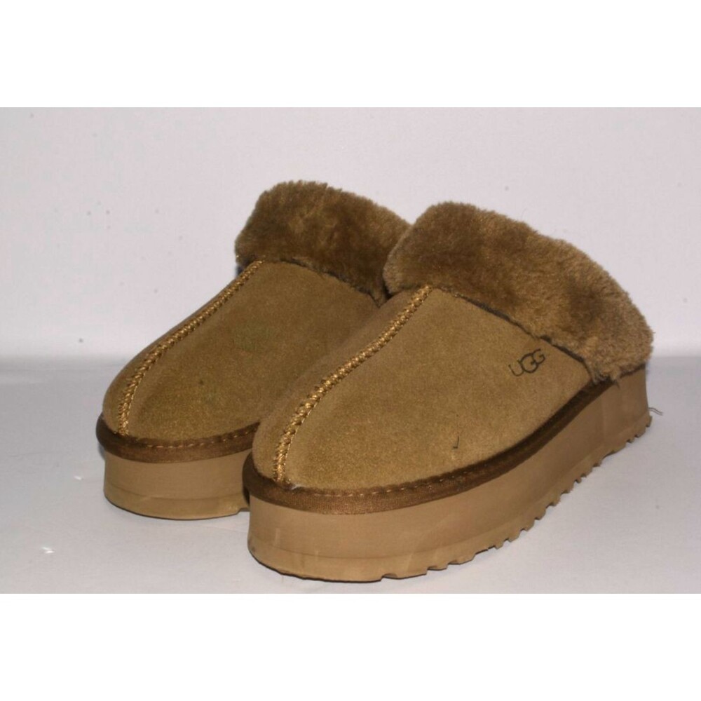 UGG Scuffette II Women’s Slippers Size 7 Chestnut Sheepskin Suede Cozy Shoes